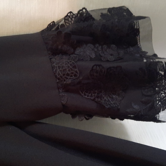 Midi Black Floral dress  *BOGO* - Picture 3 of 6